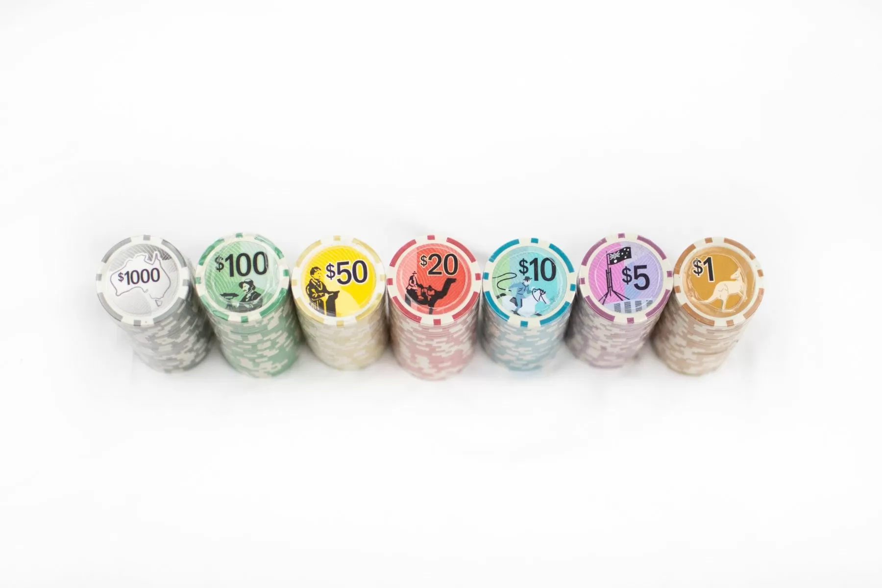 Classics Australiana Clay Poker Set - 300 Chips